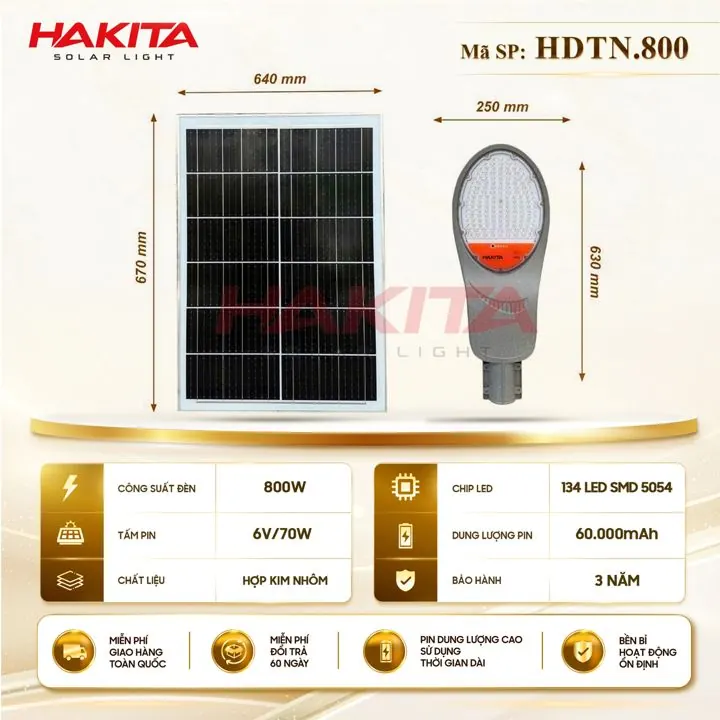 Đèn đường Tennis năng lượng mặt trời HAKITA