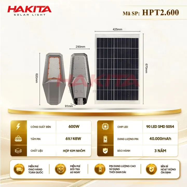 Đèn đường Phi Thuyền 02 – 600W HAKITA